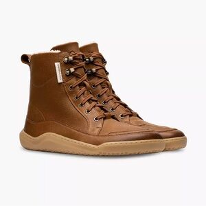 Vivobarefoot Men’s Gobi Warmlined Winterises Barefoot Tan Sherpa Boot 43 / 10 US